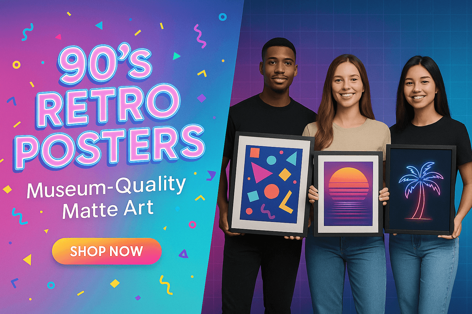 90's Retro Posters | Museum-Quality Matte Art