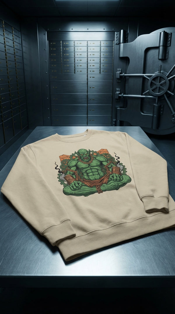 Industrial Orc Boss Organic Gamer Sweatshirt - Product Focus in Private Vault - Legendary Pull