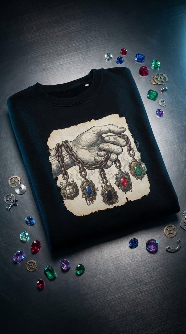 Steampunk Alchemist Chain - Organic Cotton Sweatshirt - Product Focus in Private Vault - Legendary Pull