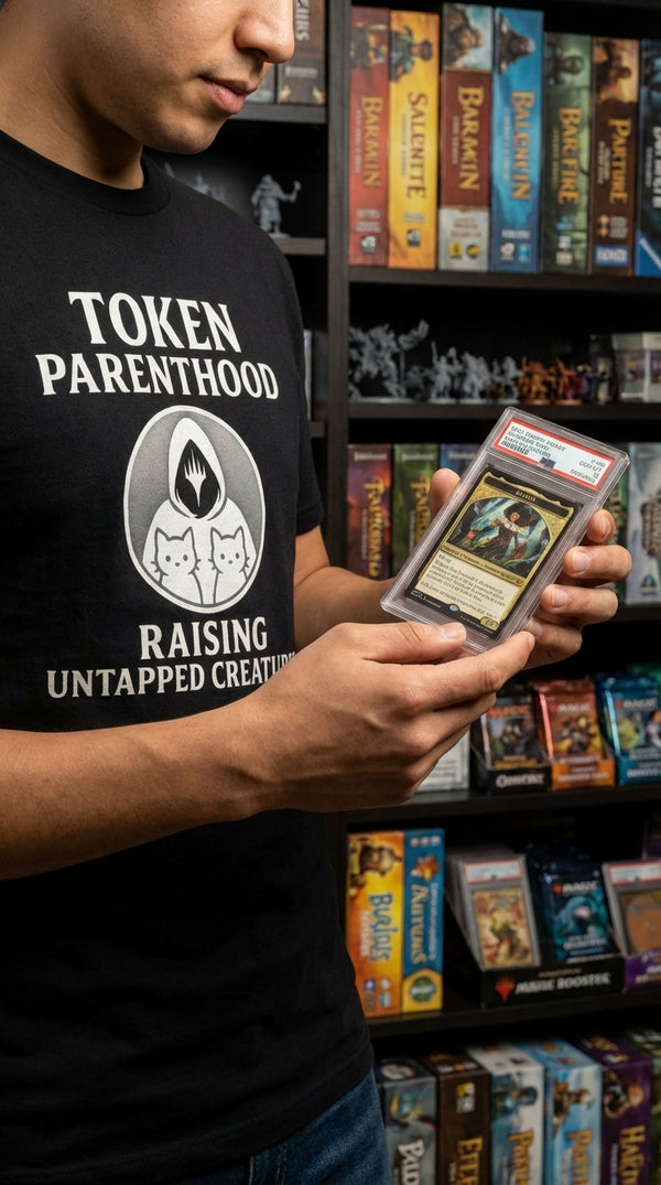 Token Parenthood T-Shirt - Card Collector in Local Game Store - The LGS 'Equippable'