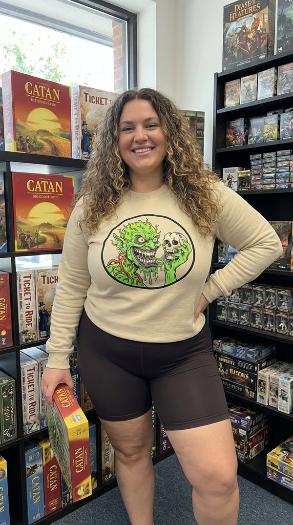 Toxic Grin Organic Sweatshirt - Cozy Plus Gamer in Local Game Store - Mana Color Aesthetic