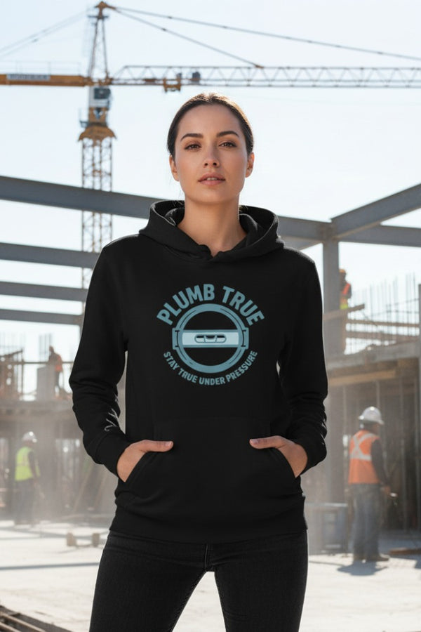 Plumb True Organic Hoodie — Stay True Under Pressure