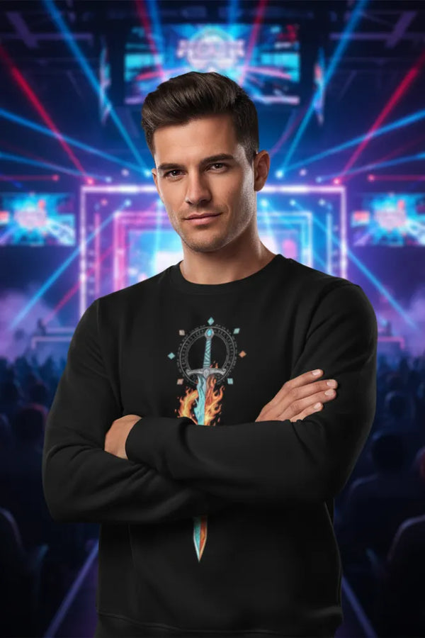 Elemental Twinflame Organic Gamer Sweatshirt | Verified Sustainable Streetwear