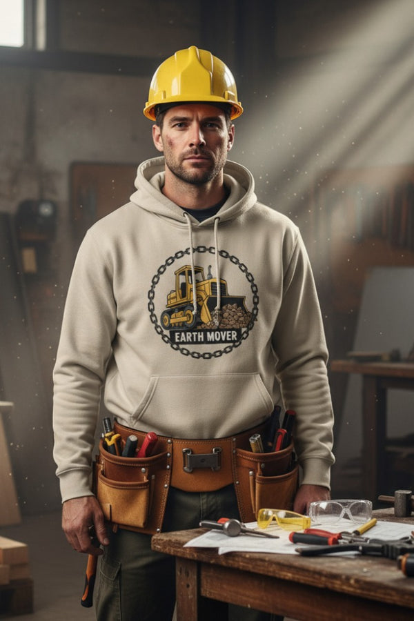 Earth Mover Bulldozer Hoodie - Organic Heavy Equipment Gear