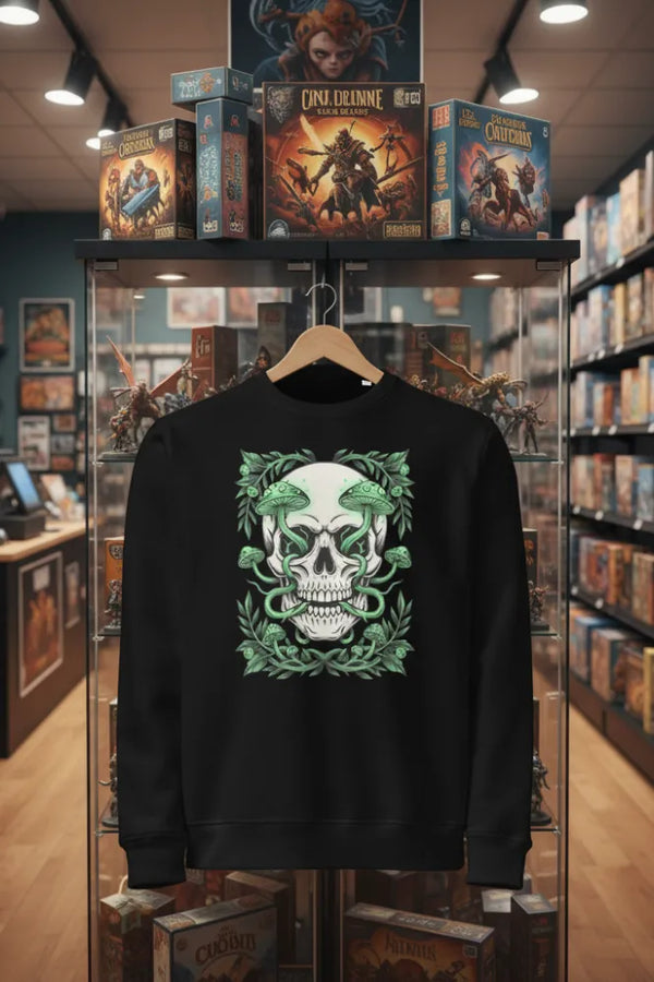 Verdant Skull Organic Sweatshirt – Poison Jungle Edition