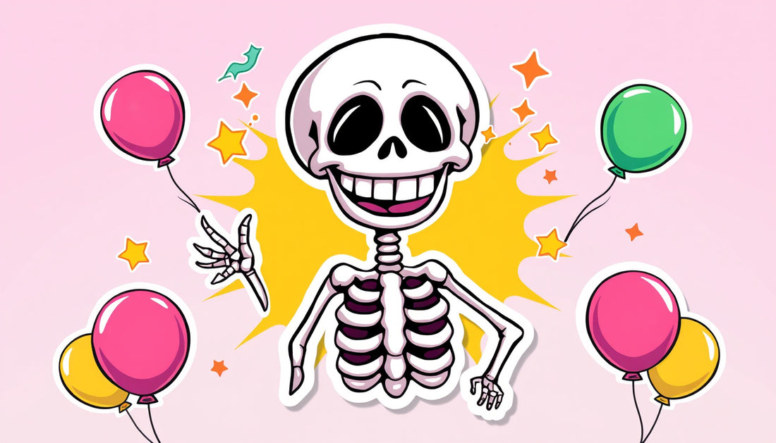 Unleash Smiles: How This Playful Skeleton Sticker Can Transform Your Day!