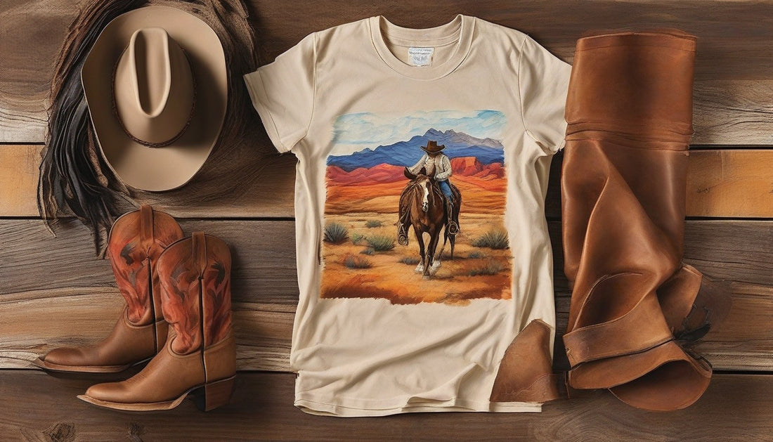 Unique Hand-Painted Cowboy T-Shirts: A Fashion Statement for Western Style Enthusiasts