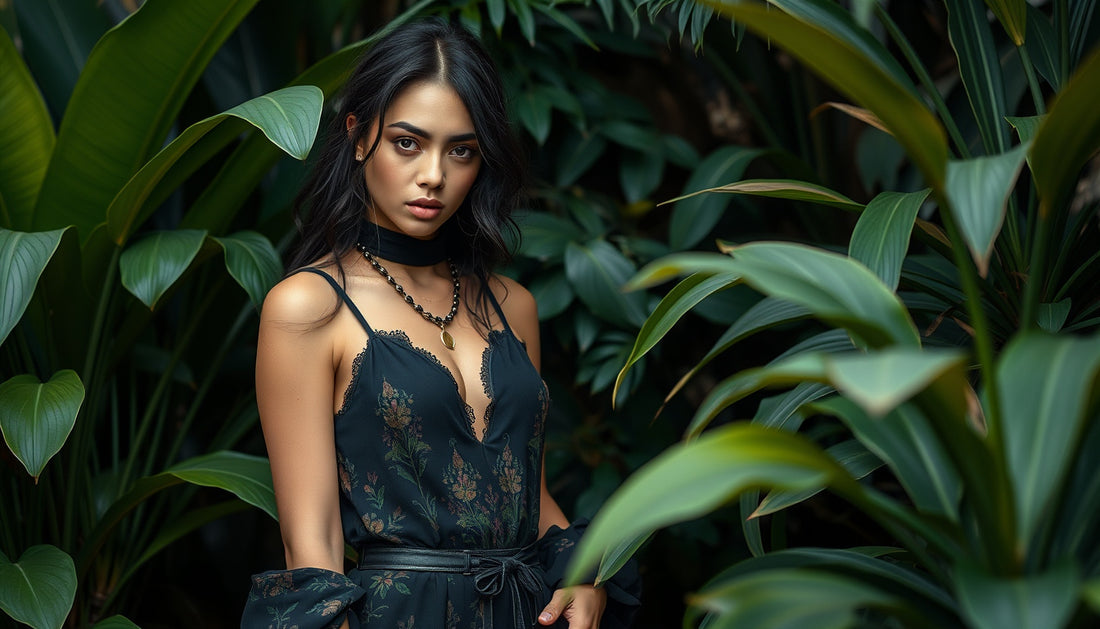Embrace Nature's Mysterious Allure: Styling the Dark Botanical Organic Outfit Trend