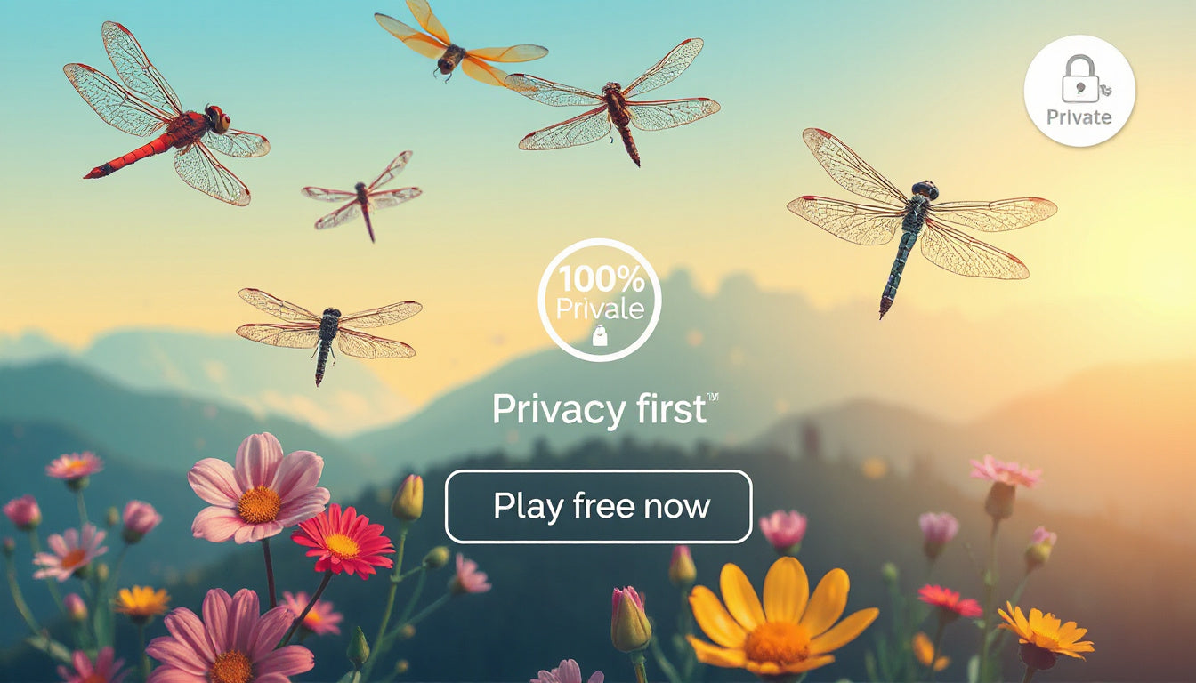 Dragonfly Crush: a free browser puzzle game built around privacy