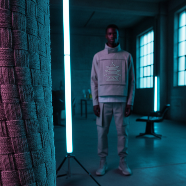 Cyber Pagoda: High-GSM Organic Gamer Sweatshirt Specs