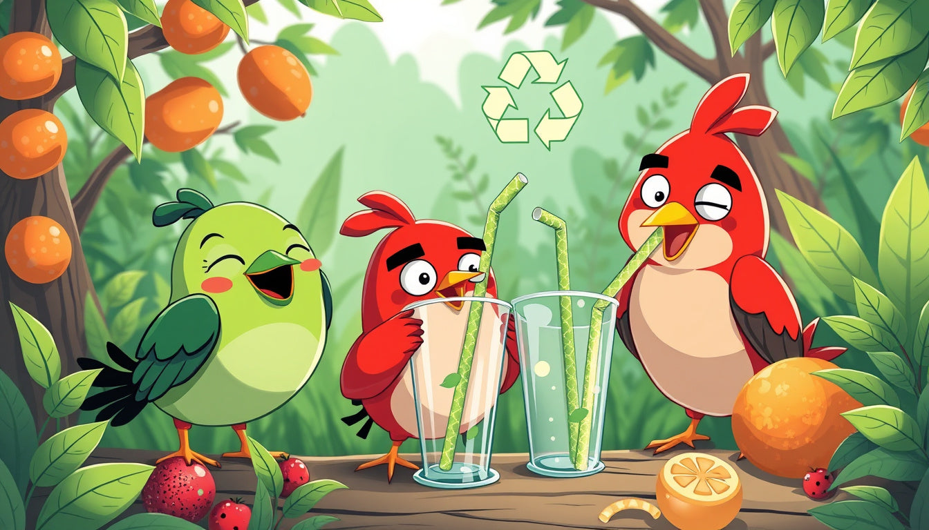 Sip Sustainably: Angry Birds and Dolea Join Forces to Launch Eco-Friendly Drinking Straws