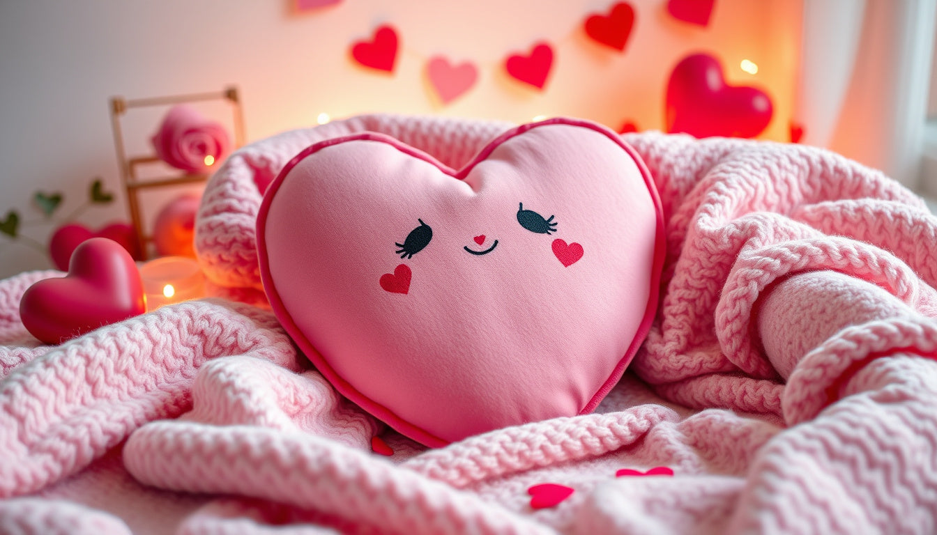 Fall in Love: The Adorable Custom Heart Pillow That Promises to Steal Hearts This Valentine's Day! 💖🛏️✨