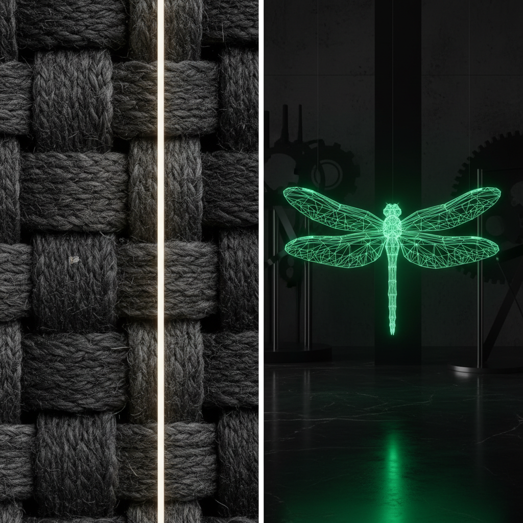 Close-up macro shot of grey 400 GSM organic cotton gaming hoodie fabric texture showing heavy durable weave next to a mechanical gaming keyboard