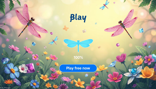 ” Dragonfly Crush: a free match-3 puzzle game with 50 levels on the page