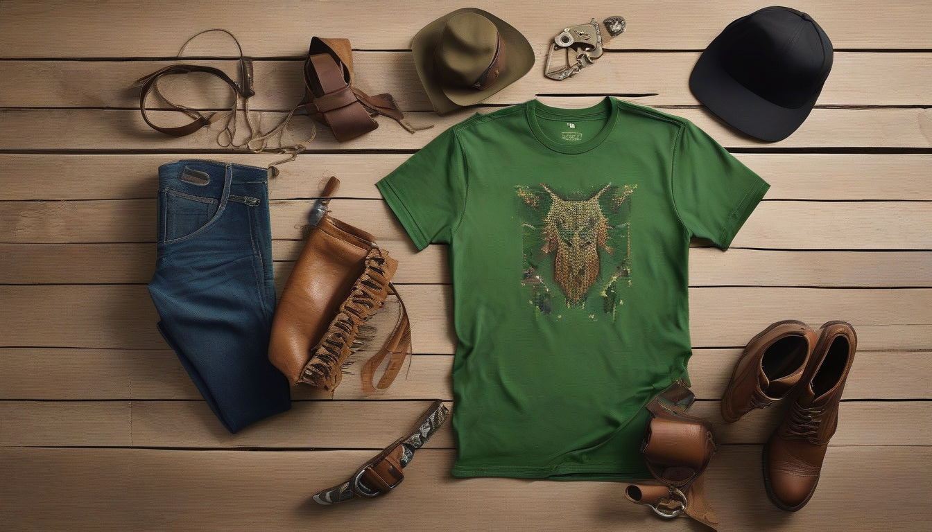 Revamp Your Wardrobe with Luxe Green Style: Durable Pixel Creature Tees!