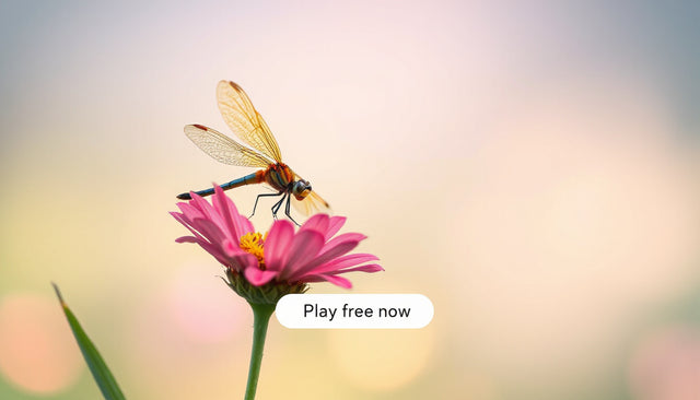 Dragonfly Crush: a simple browser game with a 4.9★ rating on the page