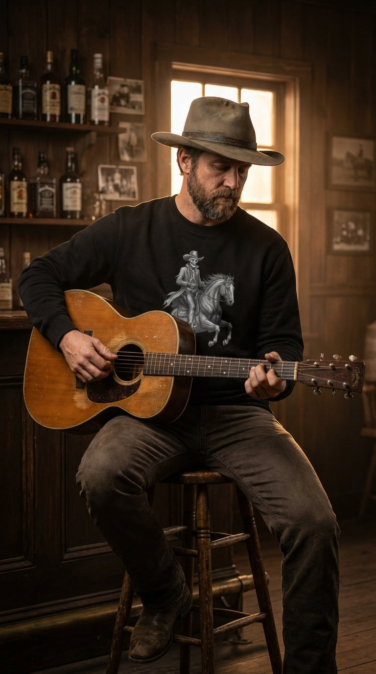 The Western Gothic Essential: Spectral Outlaw Organic Luxury Sweatshirts