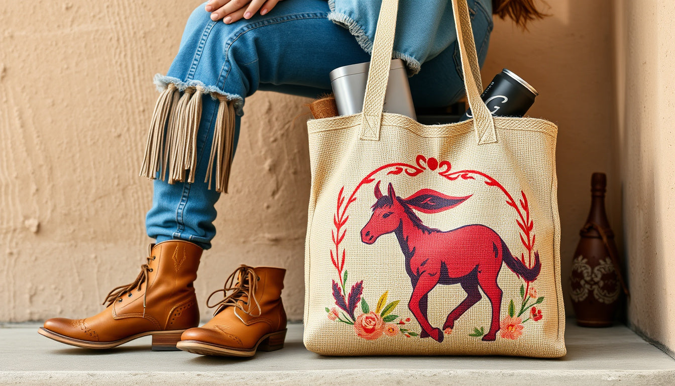Jute Bags: Combining Sustainable Material with Practical Western Style Cowgirl Totes