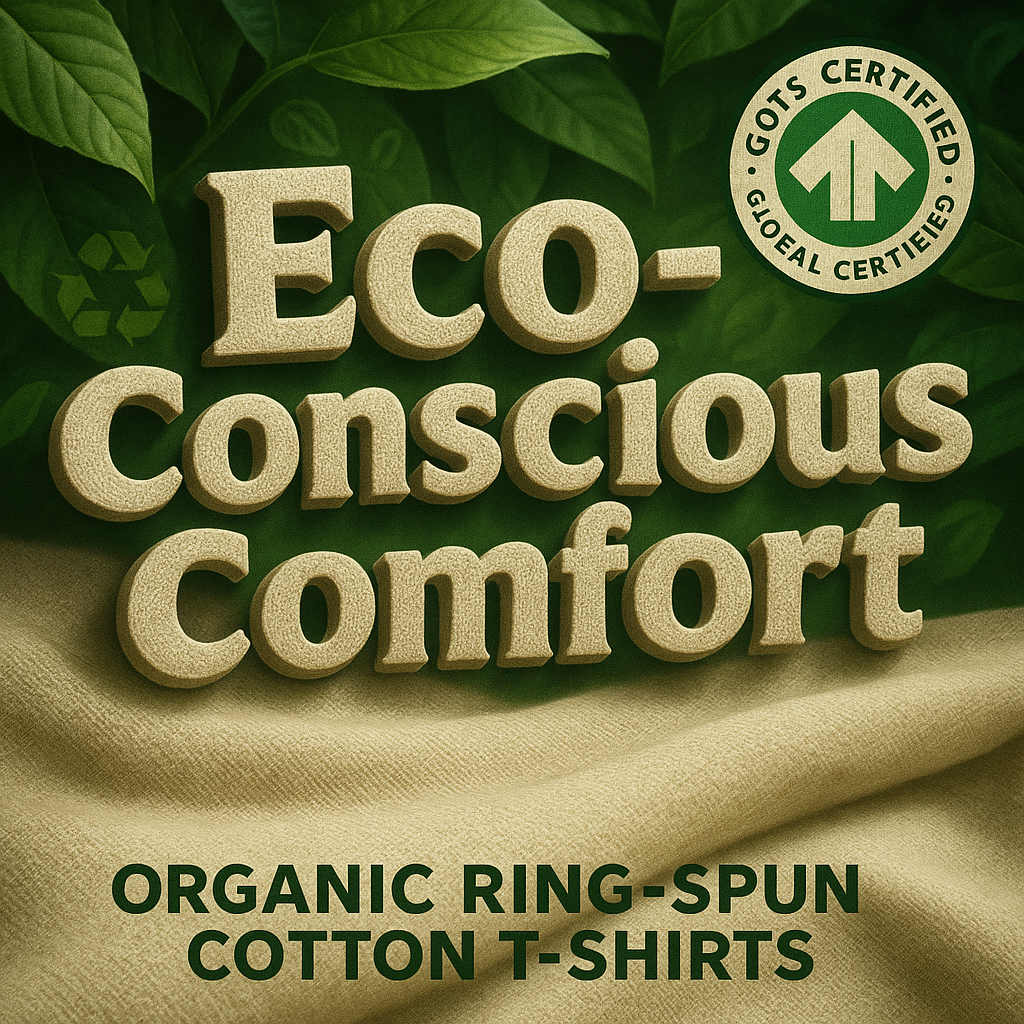 Eco-Conscious Comfort: Organic Ring-Spun Cotton T-Shirts for Sustainable Style