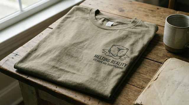Melting Reality: Ice Caps Are Disappearing – Organic Cotton Climate Awareness Tee