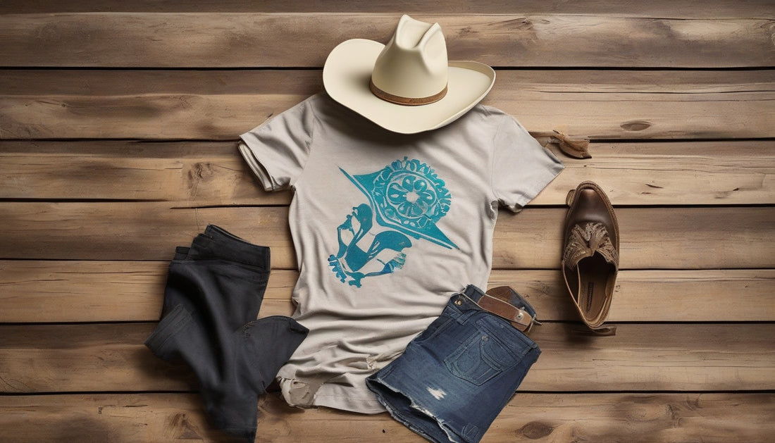 Unleash Your Style with Trendy Stencil Western Tees: A Must-Have for Every Fashionista