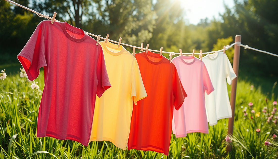 Drying Organic Shirts in the Sun