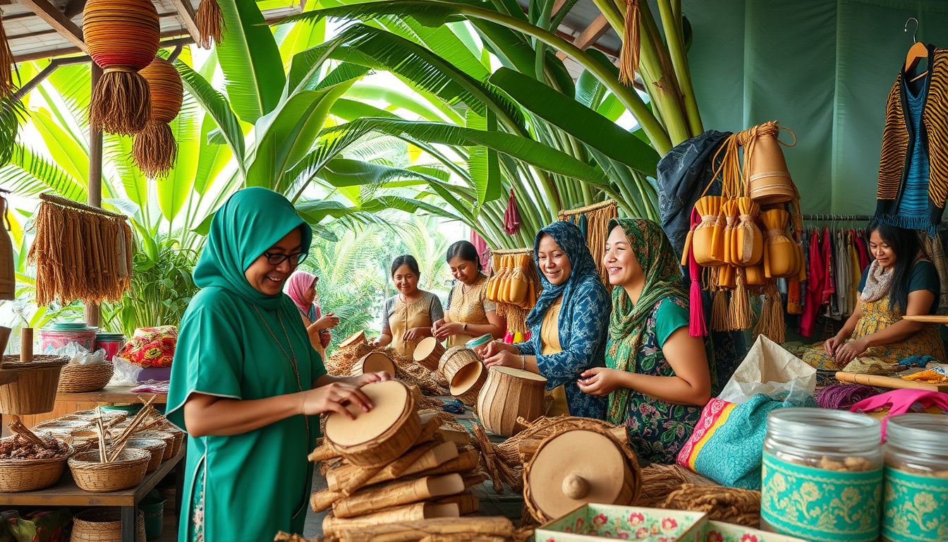 Empowering Women: How Sabahan Artisans Transform Banana Trunks into Eco-Friendly Products