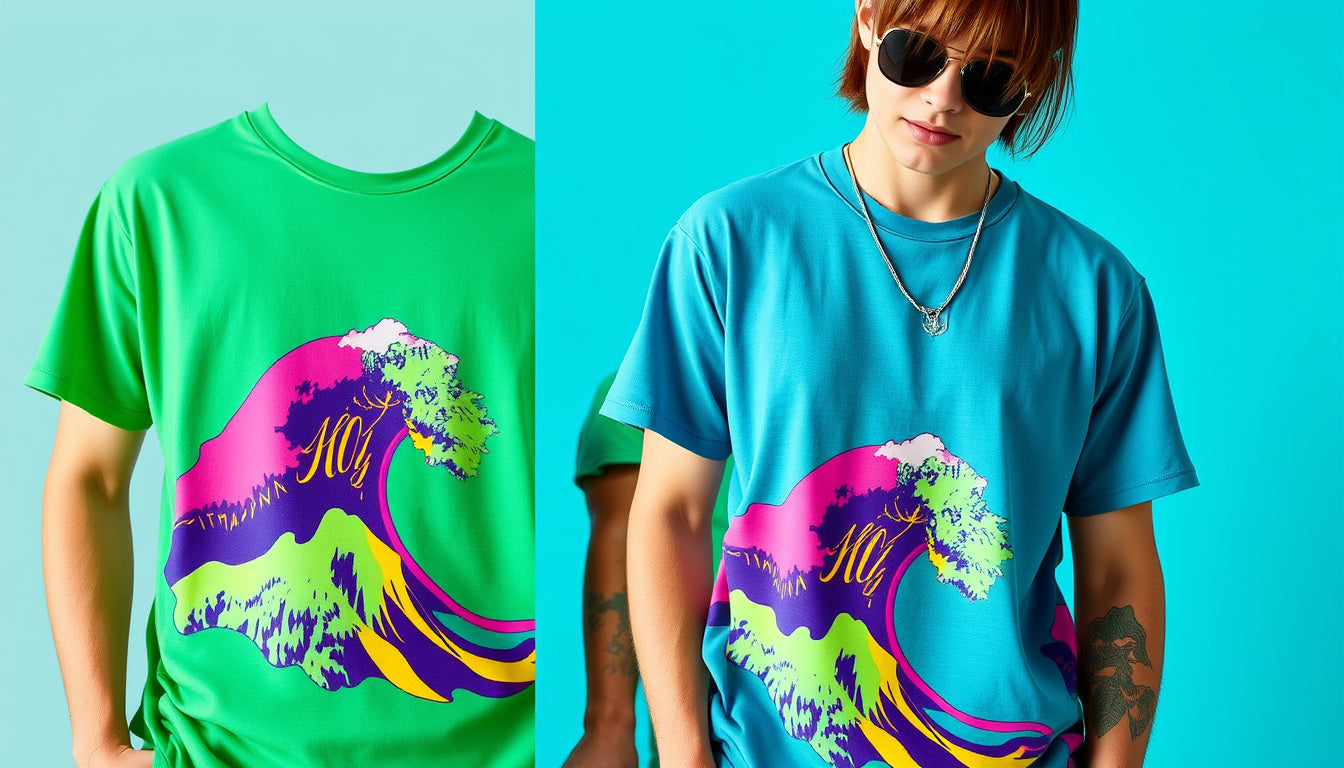 Wave Pattern T-Shirts: Embrace Retro Nostalgia with Sustainable Style