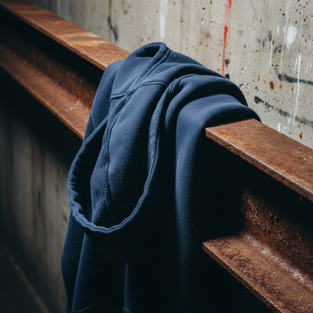 High Steel Ironworker Hoodie 280 GSM organic cotton texture detail and lifestyle fit