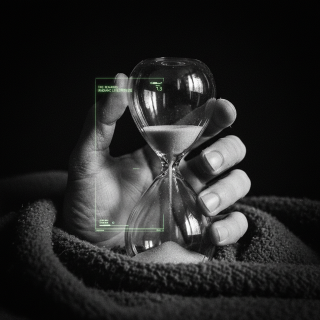 Gamer wearing organic black sweatshirt with skeleton hourglass design sitting in neon lit room