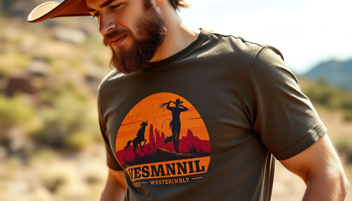 Vegan Cowboywear T-Shirts: Authentic Western Style with Eco-Friendly, Fade-Resistant Fabrics
