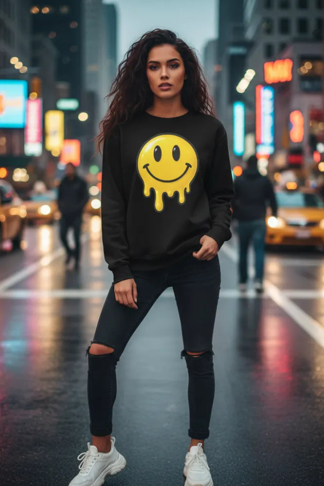 The Ultimate Guide to the Melting Smiley Sweatshirt: Retro-Cool Meets Sustainable Streetwear