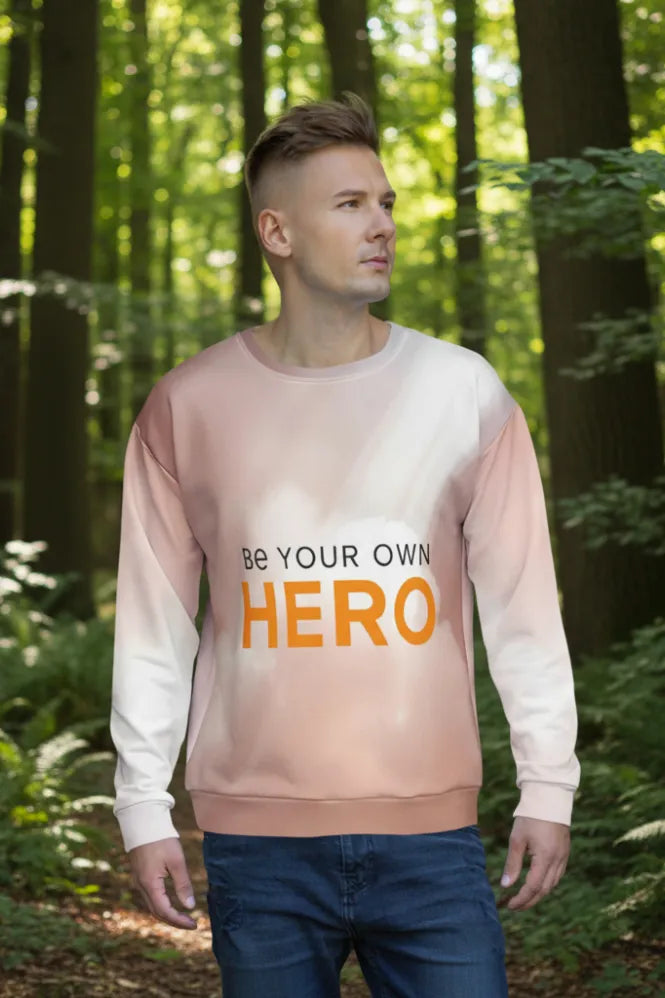 Post: Be Your Own Hero – Recycled Unisex Sweatshirt