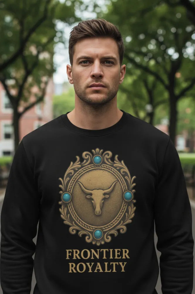 Post: Organic Frontier Royalty Longhorn Crest Sweatshirt