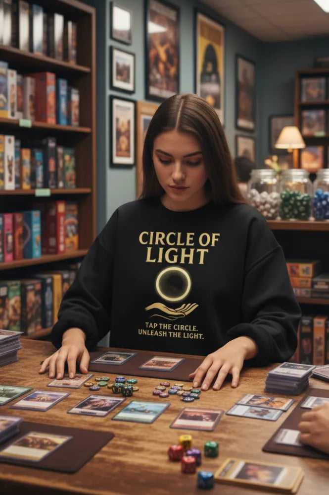 Circle of Light Organic Gamer Sweatshirt | Ethical Style for Conscious Gamers