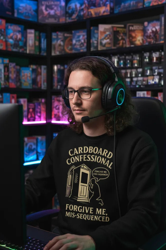 Cardboard Confessional Organic Gamer Sweatshirt