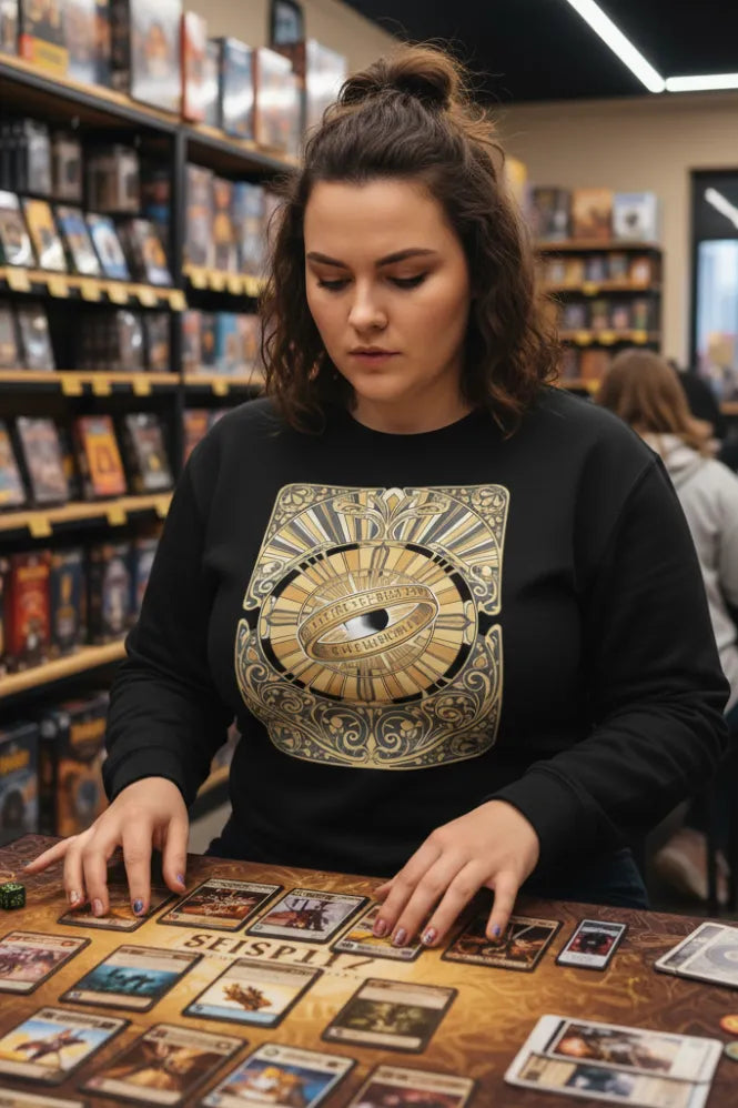 Golden Relic Organic Sweatshirt: Retro Gamer Style Meets Eco-Friendly Comfort