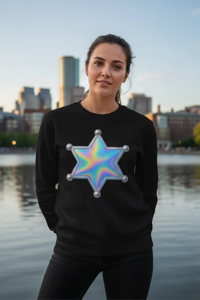 Why You'll Love: Organic Holographic Sheriff Star Sweatshirt