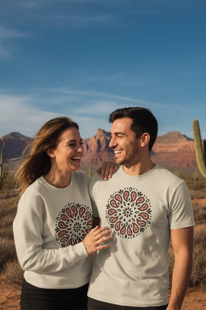 Paisley Burst Organic Sweatshirt The Desert Whisper
