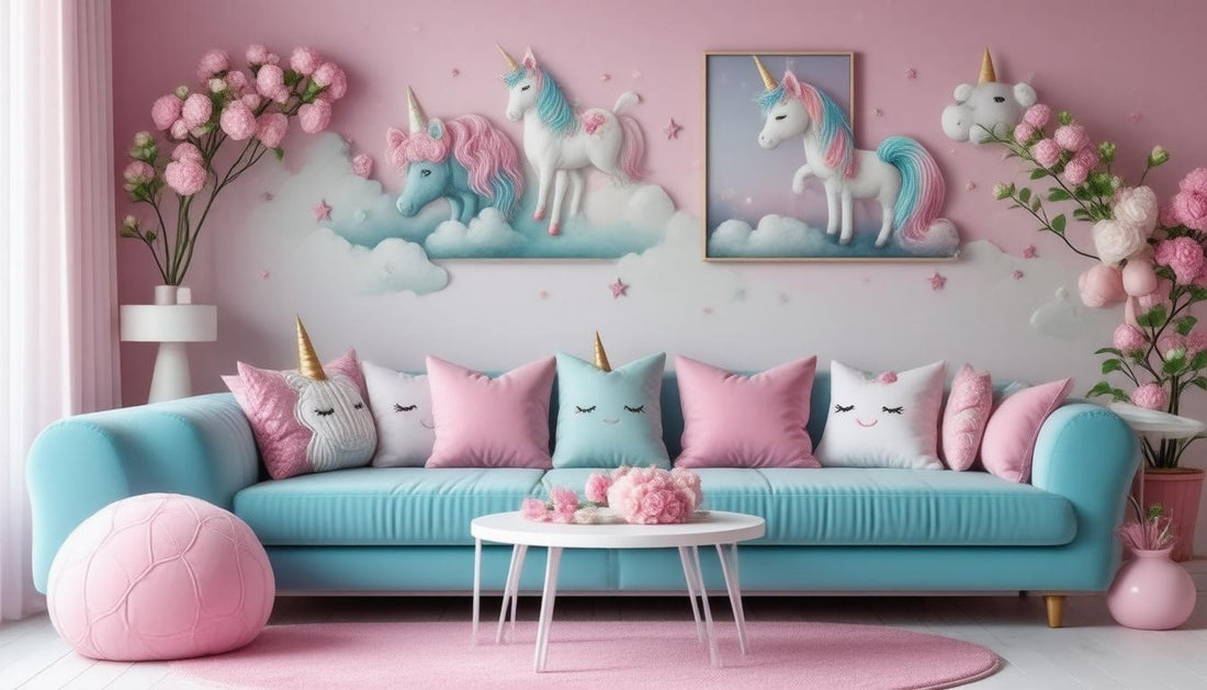 Transform Your Space with Whimsical Pastel Unicorn Home Accents