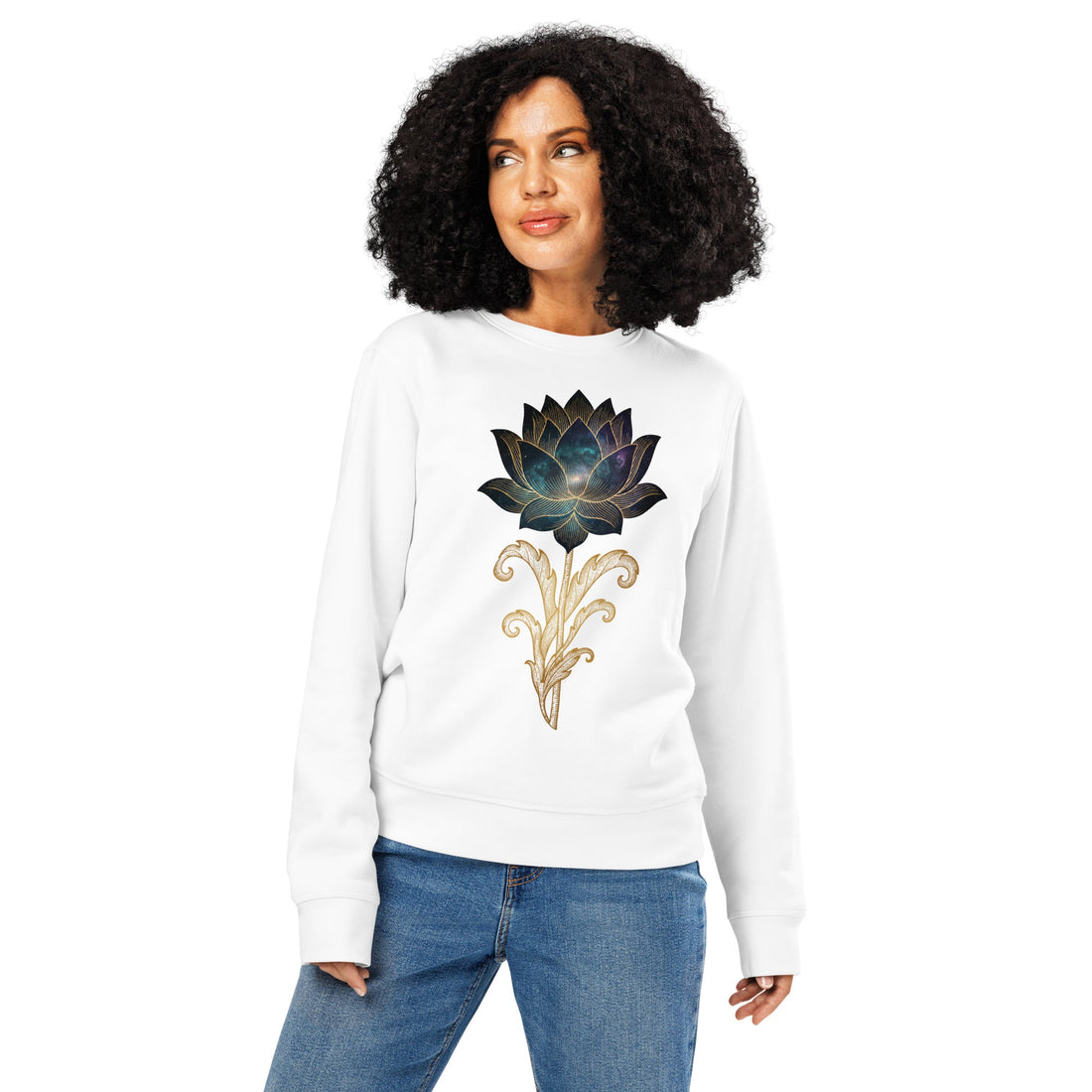 Post: Celestial Lotus Core – Organic Gamer Sweatshirt