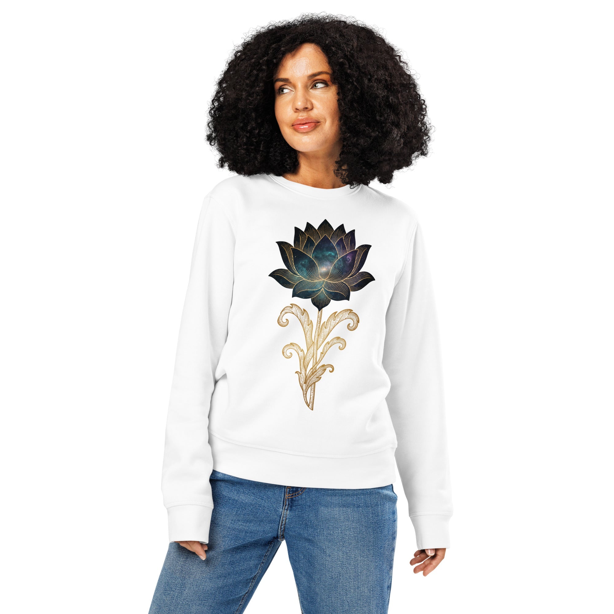 Post: Celestial Lotus Core – Organic Gamer Sweatshirt