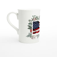 Elegant 10oz Porcelain Mug – Perfect for Coffee Lovers and Patriotic Designs!