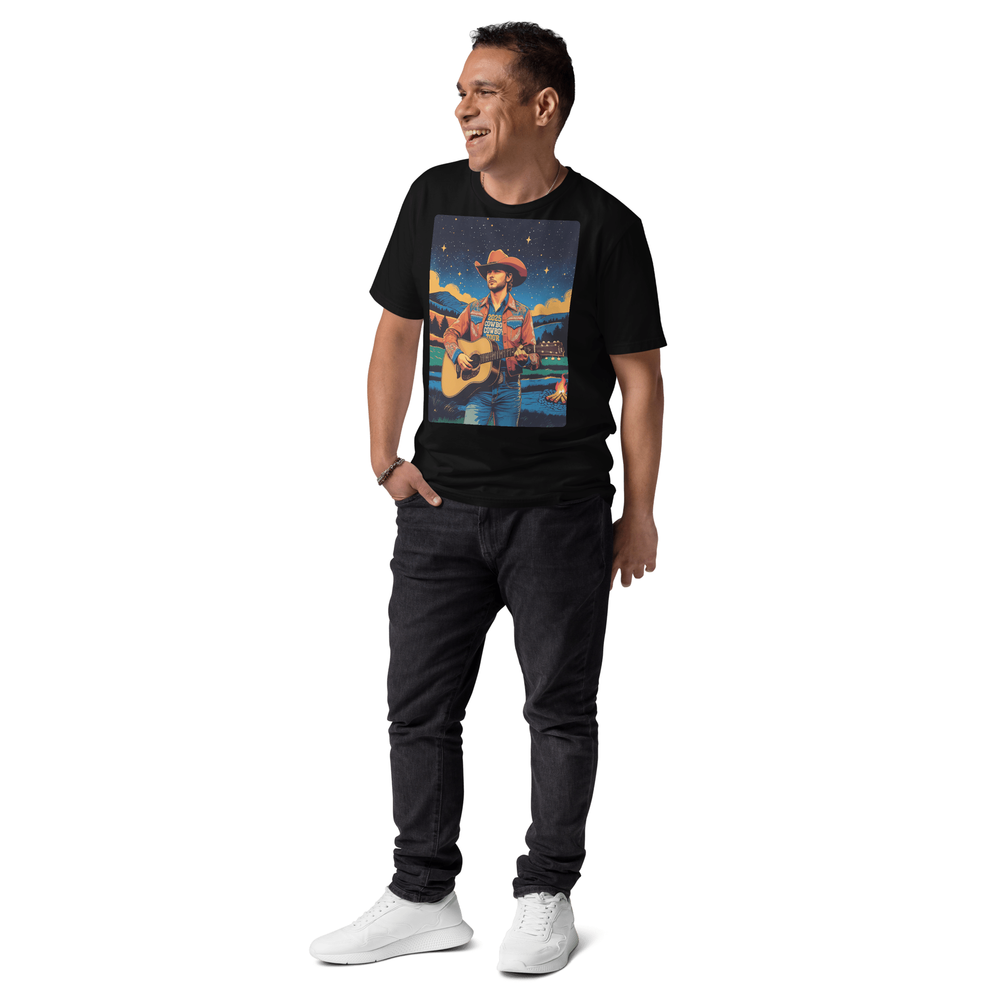 2025 Cowboy Tour Organic Cotton T-Shirt – Western Country Music Graphic Tee - Design Delight Studio