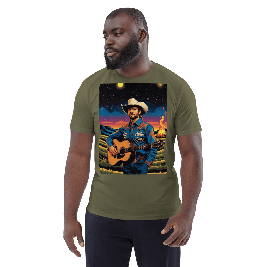 2025 Cowboy Tour Organic Cotton T-Shirt – Western Country Music Graphic Tee - Design Delight Studio
