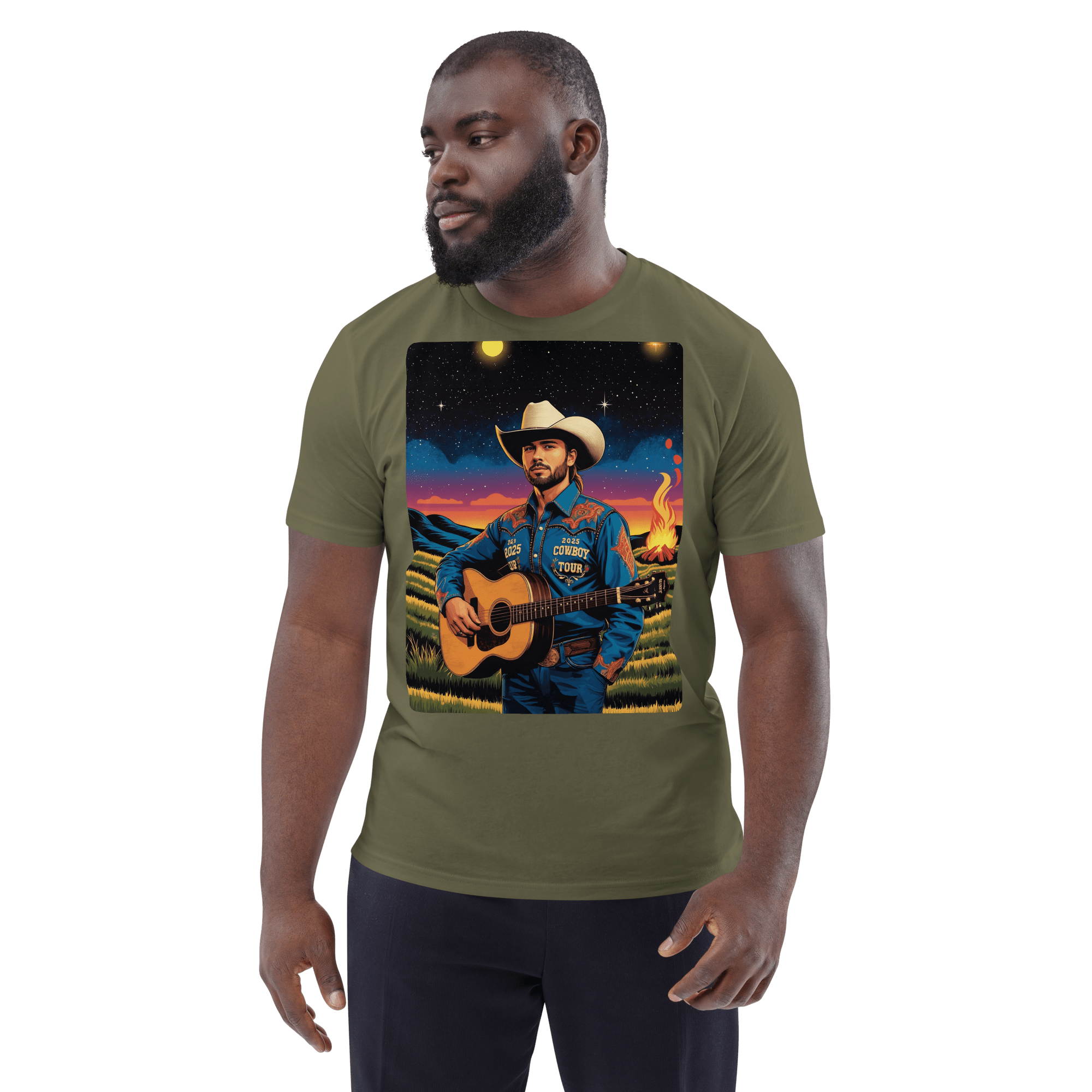 2025 Cowboy Tour Organic Cotton T-Shirt – Western Country Music Graphic Tee - Design Delight Studio