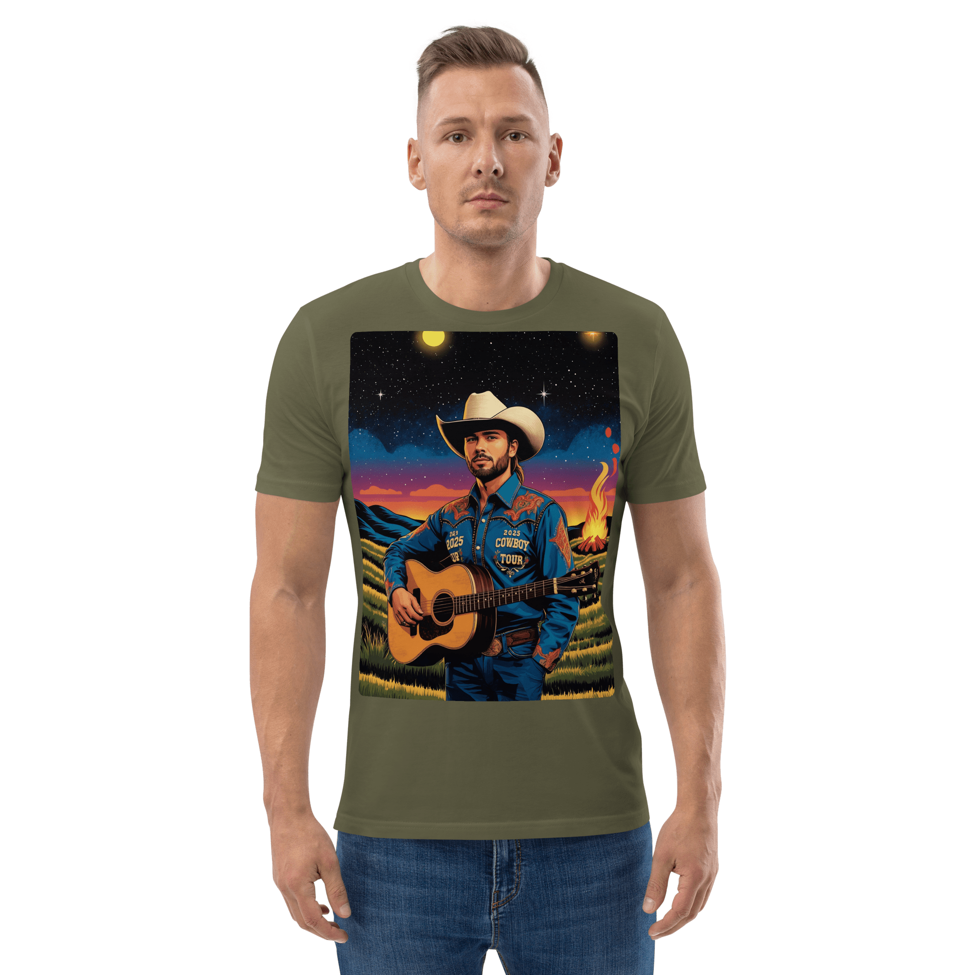 2025 Cowboy Tour Organic Cotton T-Shirt – Western Country Music Graphic Tee - Design Delight Studio