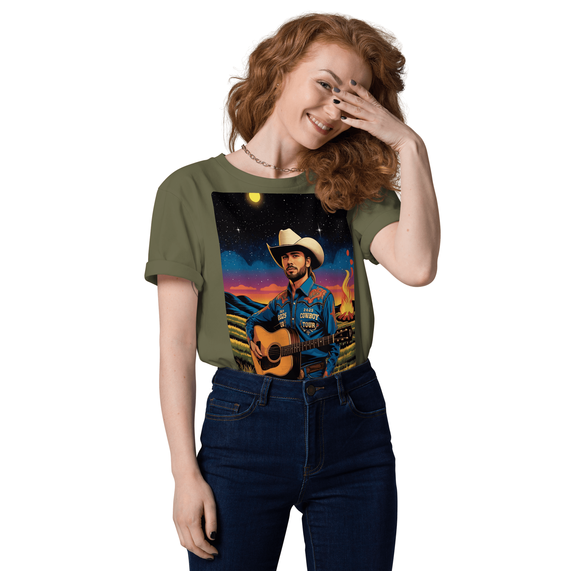 2025 Cowboy Tour Organic Cotton T-Shirt – Western Country Music Graphic Tee - Design Delight Studio