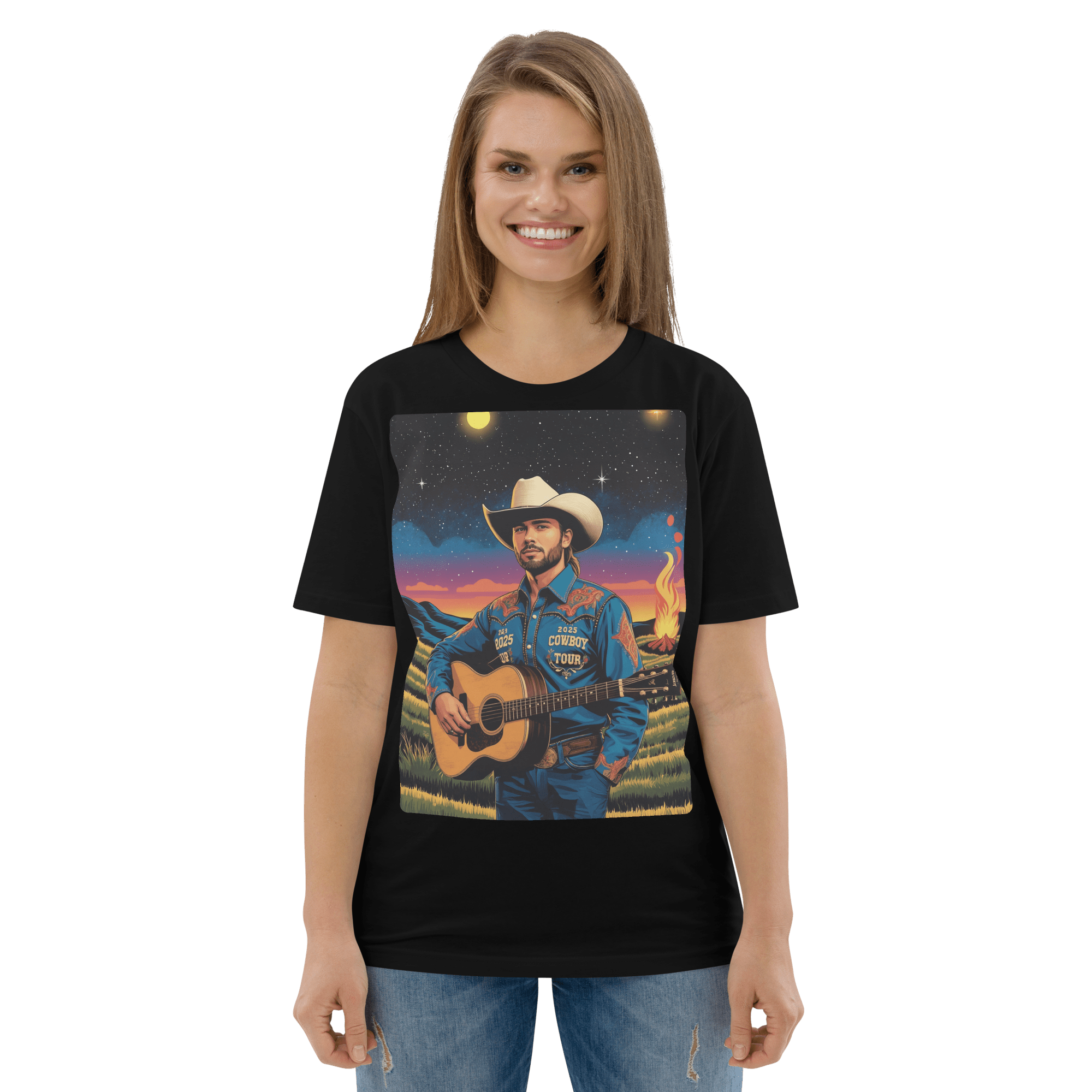 2025 Cowboy Tour Organic Cotton T-Shirt – Western Country Music Graphic Tee - Design Delight Studio