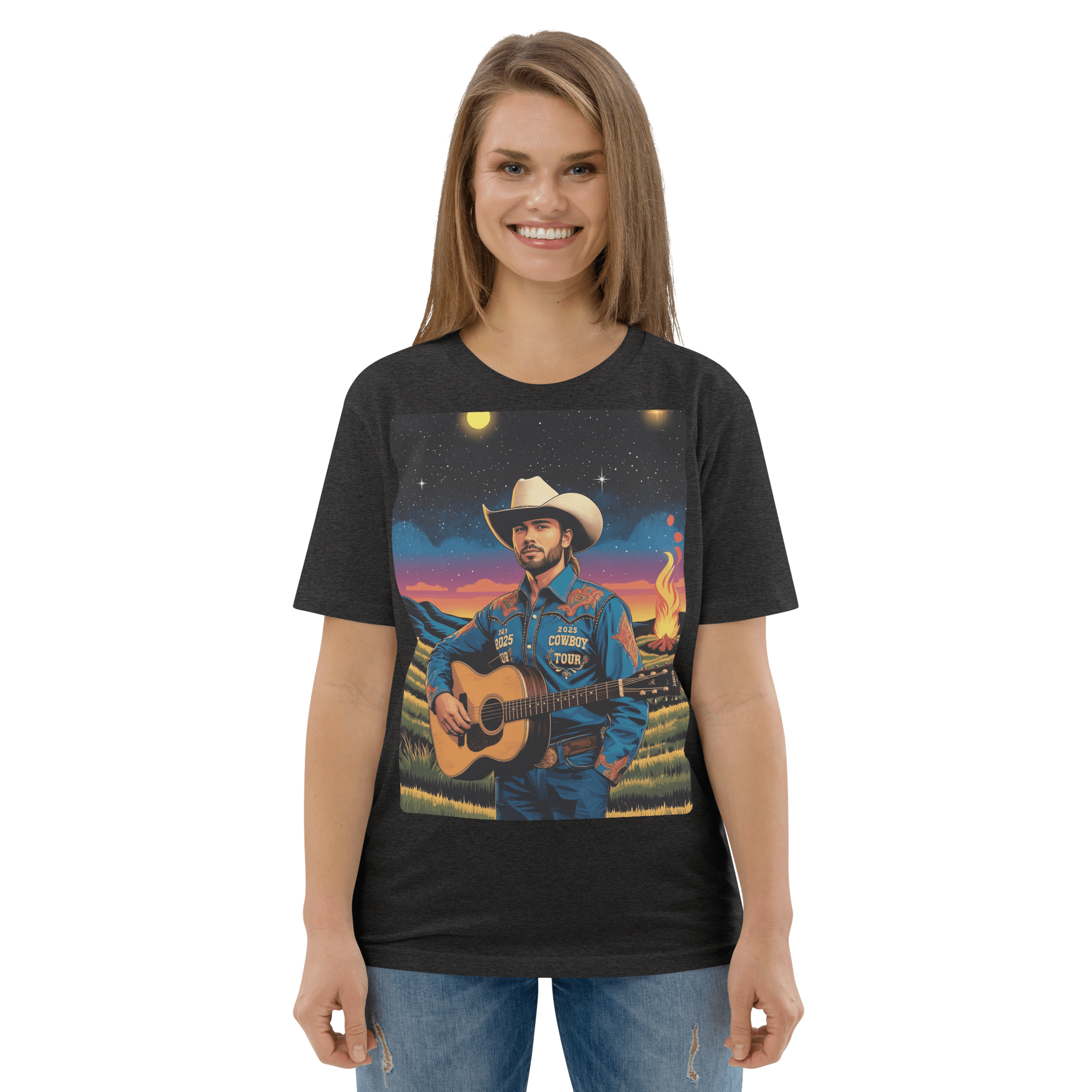 2025 Cowboy Tour Organic Cotton T-Shirt – Western Country Music Graphic Tee - Design Delight Studio